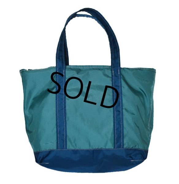 画像4: 【ビンテージ】【L.L.bean】【L.L.ビーン】【ターコイズx水色】【ナイロントートバッグ】  (4)