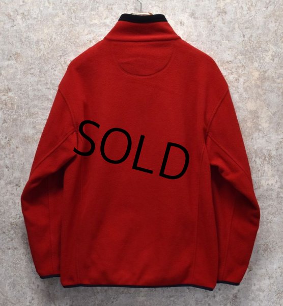 画像3: 【CHAPS】チャップス【ラルフローレン】RALPH LAUREN【赤ｘ黒 ふちどり】【ハーフジップフリースジャケット】【サイズＭ】   (3)