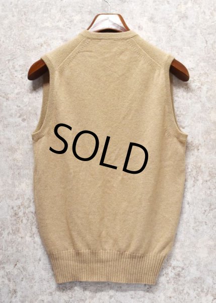 画像3: ビンテージ【ブルックスブラザーズ】Brooks Brothers【スコットランド製】【カシミア】ベージュ ニットベスト  サイズ40  (3)