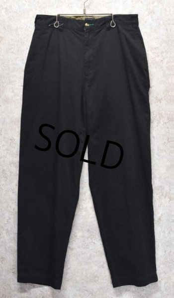 画像3: 【トミーヒルフィガー】【TOMMY HILFIGER】【黒】【ブラック】【コットンパンツ】【34×32】  (3)