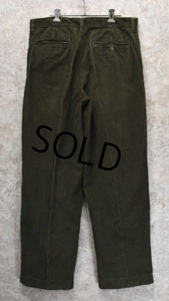 画像4: 【ビンテージ】LL.bean【LLビーン】【２タック】【コーデュロイパンツ】モスグリーン【３４×３２】  (4)