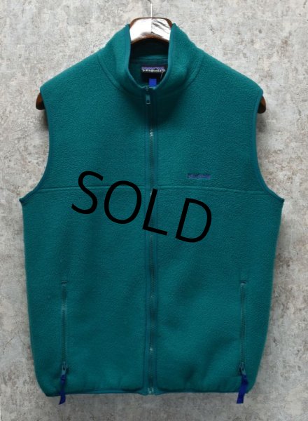 画像1: 【USA製】【patagonia】【パタゴニア】エメラルドグリーン【シンチラフリースベスト】【フリースベスト】【サイズＭ】  (1)