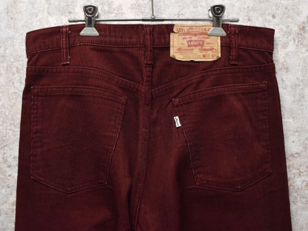 画像5: 【USA製】【ビンテージ】LEVI'S【リーバイス】【エンジ】【505】【コーデュロイパンツ】タロン42【33×34】  (5)