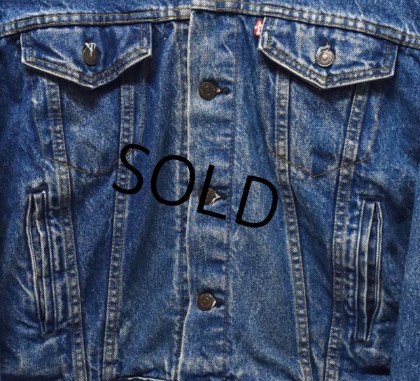 画像5: 【USA製】ビンテージ【LEVI'S】【リーバイス】【70417-0814】【赤ｘ黒チェックライニング付き】【デニムジャケット】【サイズＭ】  (5)