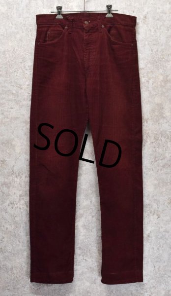 画像2: 80's【USA製】【ビンテージ】LEVI'S【リーバイス】リーバイス505【エンジ】【５０５】【コーデュロイパンツ】タロン42【33×34】  (2)