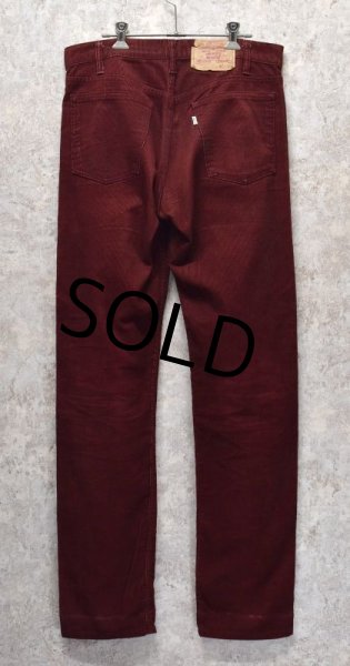画像4: 80's【USA製】【ビンテージ】LEVI'S【リーバイス】リーバイス505【エンジ】【５０５】【コーデュロイパンツ】タロン42【33×34】  (4)