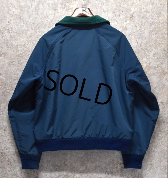 画像4: 80’s【USA製】ビンテージ【Woolrich】ウールリッチ【紺x緑】【フリース裏地】【ナイロンブルゾン】【レディースＬ】  (4)