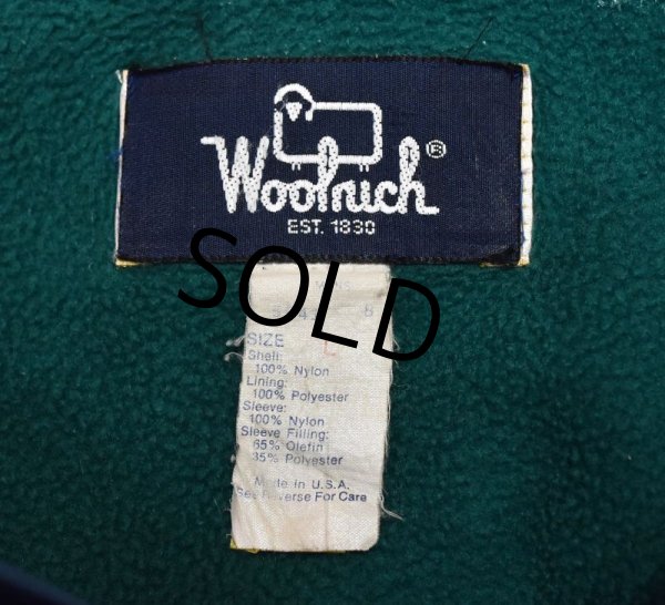 画像2: 80’s【USA製】ビンテージ【Woolrich】ウールリッチ【紺x緑】【フリース裏地】【ナイロンブルゾン】【レディースＬ】  (2)