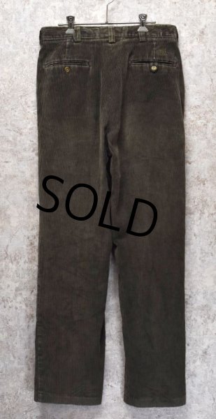 画像4: 【トミーヒルフィガー】【TOMMY HILFIGER】【カーキグリーン】【太畝】2タック【コーデュロイパンツ】【32×32】  (4)