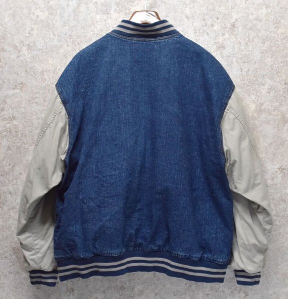 画像3: 【ビンテージ】【Route66】【ルート66】【デニム×グレー】【中綿入り】【スタジャン】【サイズXL】  (3)