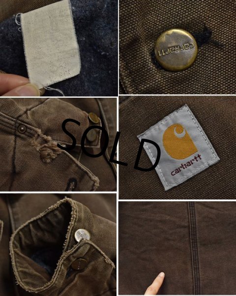 画像2: 【ビンテージ】【Carhartt】【カーハート】【ブラウン】【ブランケット裏地付き】【ダック地ジャケット】【サイズ L】  (2)