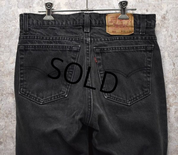 画像5: 【ビンテージ】【USA製】【LEVI'S】【リーバイス】５１２【512】【黒】【デニムパンツ】【32ｘ34】  (5)