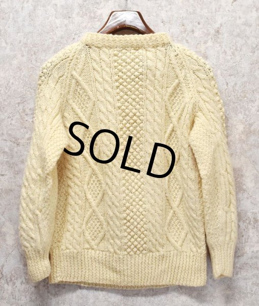画像3: アイルランド製【A Heron Garment】【ア ヘロン ガーメント】【生成り】【アランセーター】  (3)