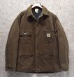 画像1: 【ビンテージ】【Carhartt】【カーハート】【ブラウン】【ブランケット裏地付き】【ダック地ジャケット】【サイズ L】  (1)