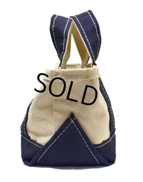 画像7: 【USA製】【ビンテージ】【L.L.bean】白x紺【キャンバス】極小【ミニミニトートバッグ】【ビーントート】  (7)