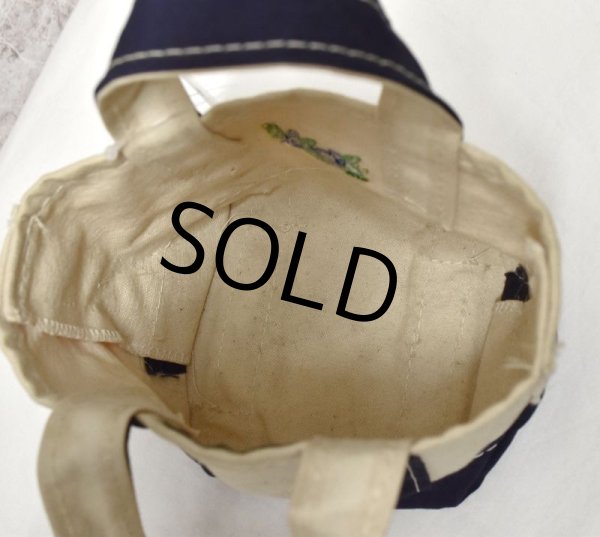 画像6: 【USA製】【ビンテージ】【L.L.bean】白x紺【キャンバス】極小【ミニミニトートバッグ】【ビーントート】  (6)