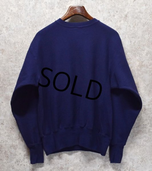 画像3: 90's【USA製】【チャンピオン】【リバースウィーブ】【ナス紺】ネイビー【MARATHON WOMAN】【スウェット】【サイズＬ】  (3)