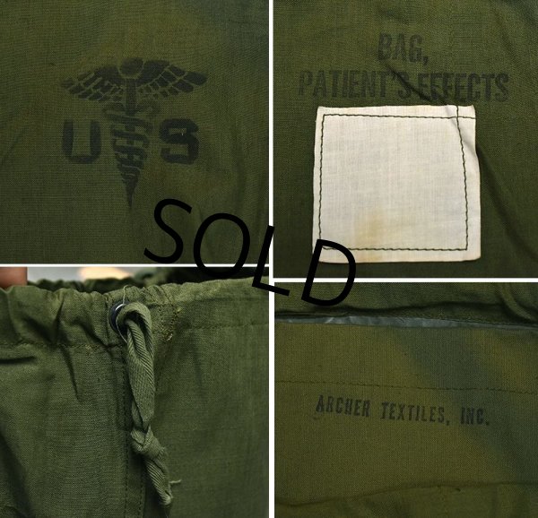 画像2: 【デッドストック】60's【ビンテージ】【米軍】【U.S.ARMY】【Patients effects BAG】【ペーシェントエフェクトバッグ】巾着 【ポーチ】  (2)