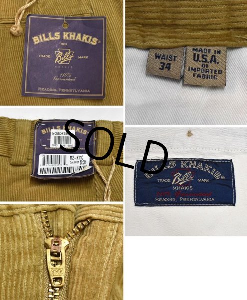 画像2: 90's【USA製】【デッドストック】【BILLS KHAKIS】【ビルズカーキ】【ブラウン】【コーデュロイパンツ】【コーデュロイスラックス】【ｗ34】  (2)