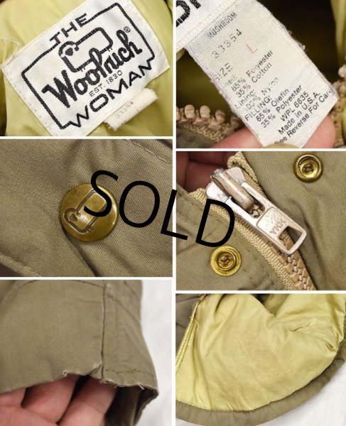 画像2: 【80’s】ビンテージ【ウールリッチ】WOOLRICH【中綿入りジャケット】【ベージュ】【レディース】【サイズW-L】  (2)