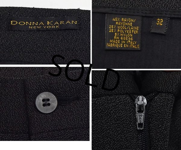 画像3: 【ビンテージ】【イタリー製】【Donna Karan New York 】DKNY【ダナ・キャラン・ニューヨーク】【ワンタック】【ウールｘ レーヨンスラックス】【サイズ３２】  (3)