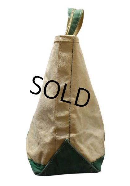 画像4: 【ビンテージ】【80’s】【L.L.bean】【エルエルビーン】白x緑【キャンバス】【トートバッグ】【キャンパストート】  (4)
