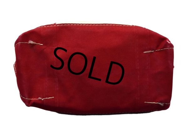 画像7: 【ビンテージ】【L.L.bean】【エルエルビーン】白ｘ赤【耳付き】【イチゴプリント】【トートバッグ】  (7)