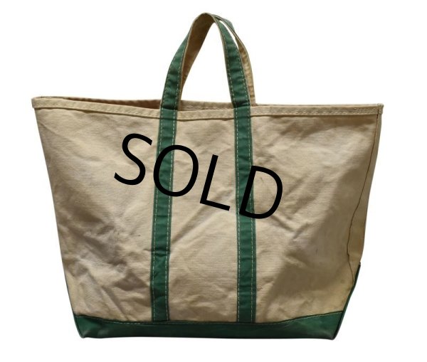 画像5: 【ビンテージ】【80’s】【L.L.bean】【エルエルビーン】白x緑【キャンバス】【トートバッグ】【キャンパストート】  (5)