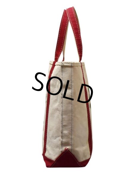 画像6: 【ビンテージ】【L.L.bean】【エルエルビーン】白ｘ赤【耳付き】【イチゴプリント】【トートバッグ】  (6)