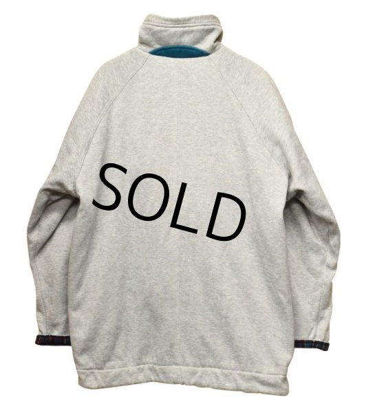 画像3: 【ビンテージ】【CLIMATE ZONE】【グレー×エメラルドグリーン】チェック裏地【フルジップジャケット】【サイズＬ】  (3)