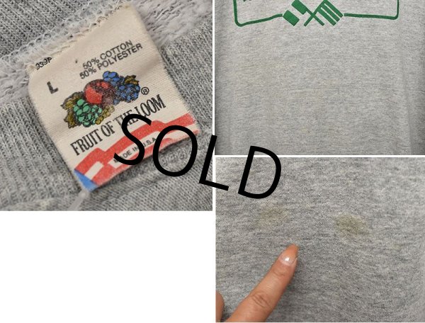 画像2: 90's【USA製】【ビンテージ】【フルーツオブザルーム】Benetton【ベネトン】【スウェット】【サイズL】  (2)