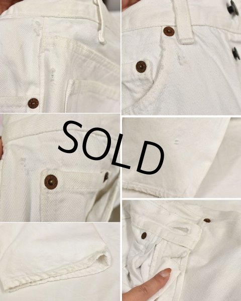 画像5: 【ビンテージ】【USA製】【LEVI'S】【リーバイス５０１】501【デニムパンツ】白【29x34】  (5)