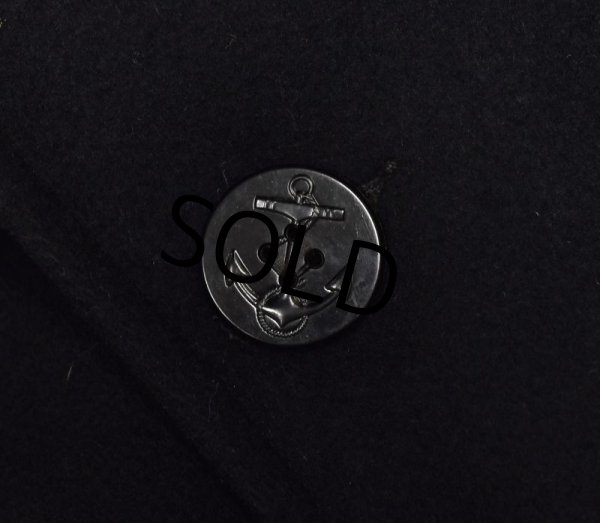 画像2: ~60’s【ビンテージ】 【Pコート】【スポーツジャケット】【黒】【赤チェック裏地】【ウールコート】【Lサイズ程度】  (2)