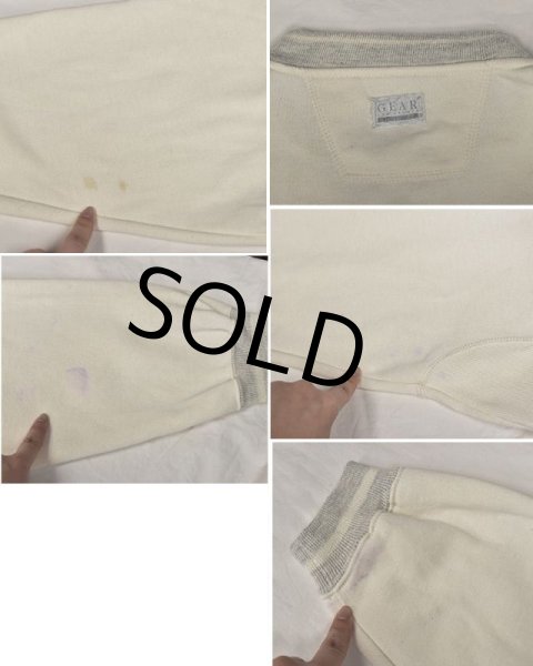 画像4: 【ビンテージ】【GEAR for sports】【ギア フォー スポーツ】【DUKE】【デューク】【生成り】【ヘンリーネックスウェット】【サイズＸＬ】  (4)