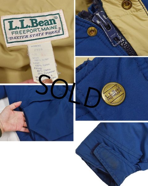 画像2: 80's【USA製】【ビンテージ】【ＬＬビーン】【L.L.bean】【紺】【Baxter State Parka】バクスター ステート パーカー【マウンテンパーカー】【レディースXL】  (2)