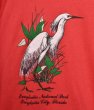 画像3: ~90's【USA製】【Textile Prints】ビンテージ【エバーグレーズ国立公園】【Everglades National Park】【赤】【スウェット】【サギ】【サイズＸＬ】   (3)
