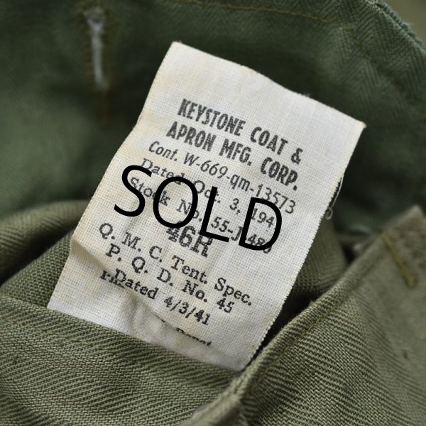 画像2: 【デッドストック】40's【ビンテージ】【米軍実物】U.S.ARMY【Ｍ-41】M41 【HBTジャケット】【46R】  (2)