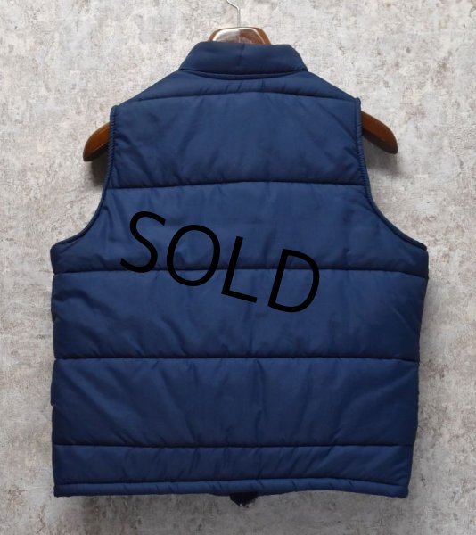 画像3: 【ビンテージ】【cap'n Jac】【Champion】【チャンピオンプラグ】【carquest】【紺】【中綿入りダウンベスト】【サイズM】  (3)