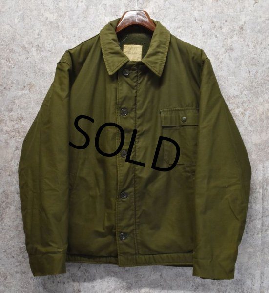 画像1: 70's【米軍実物】【ビンテージ】U.S.NAVY【A-2】【デッキジャケット】【サイズXL】  (1)