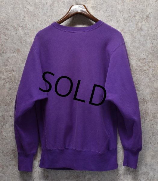 画像3: 【90's】ビンテージ【USA製】【Chamoion】【チャンピオン】【リバースウィーブ】【HAMPDEN SYDNEY】【紫】【カレッジスウェット】【サイズＬ】  (3)