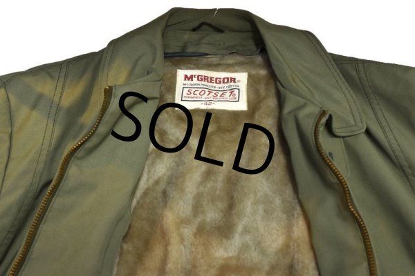 画像4: 【70's】ビンテージ【マクレガー】【McGREGOR】【SCOTSET】【オリーブ】【ボアライナー付き】【ジップアップジャケット】【サイズ４２】  (4)