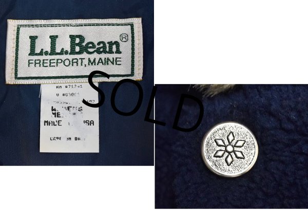 画像2: ~90's【USA製】ビンテージ【L.L.Bean】【ＬＬビーン】紺【フェイクファージャケット】フェイクファーコート【ボアコート】【レディースＭ】  (2)