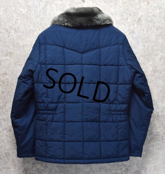 画像3: ~80's【ビンテージ】【SEARS】【シアーズ】【WESTERN OUTDOOR WEAR】【紺】【襟ボア】【中綿ジャケット】【サイズＳ】  (3)