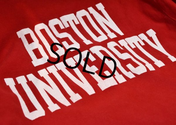 画像3: 90's【USA製】ビンテージ【チャンピオン】【Champion】【リバースウィーブ】【ボストン大学】【Boston University】【カレッジスウェット】【赤】【サイズXL】  (3)