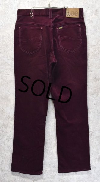 画像4: 【程度良好】【USA製】【Lee】リー【200】【エンジ】ストレート【コーデュロイパンツ】【34ｘ30】  (4)