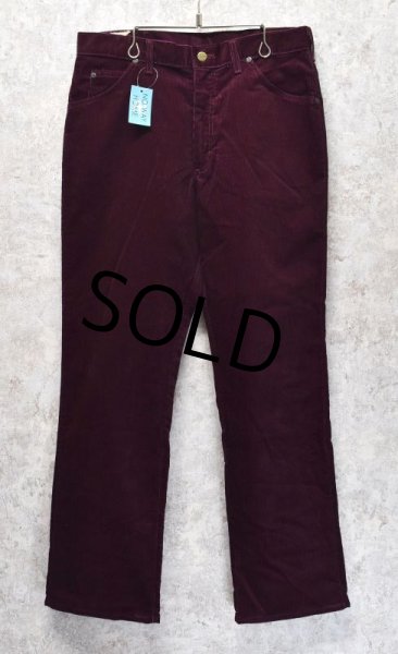 画像2: 【程度良好】【USA製】【Lee】リー【200】【エンジ】ストレート【コーデュロイパンツ】【34ｘ30】  (2)