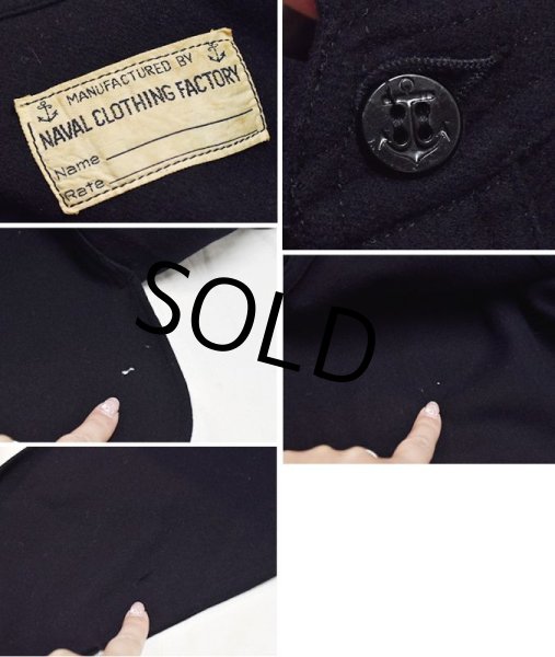 画像2: 40's 【ビンテージ】米軍実物 U.S.NAVY 片ポケット【CPOシャツ】【サイズS〜M程度】  (2)