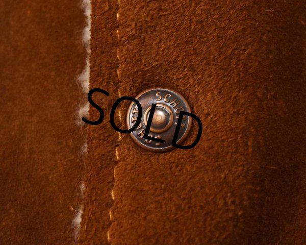 画像3: USA製【ビンテージ】【Schott Bros】【ショット】【RANCHER】【茶】【スエードボアベスト】【サイズL】  (3)