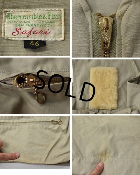 画像2: 60's【ビンテージ】【Abercrombie&Fitch】【safari】【アバクロンビー＆フィッチ】 サファリベスト【ハンティングベスト】フィッシングベスト【サイズ46】  (2)