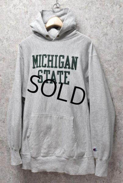 画像3: 90's【USA製】【ビンテージ】【チャンピオン】【Champion】【リバースウィーブパーカー】【MICHIGAN STATE】ミシガン州【サイズXXL】  (3)